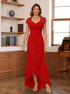 Felicity Arden Red front view mother of the bride dress
