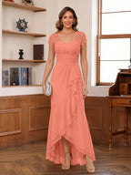 Felicity Arden Coral back view mother of the bride dress