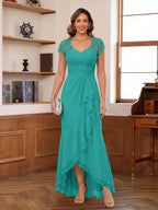 Felicity Arden Turquoise back view mother of the bride dress