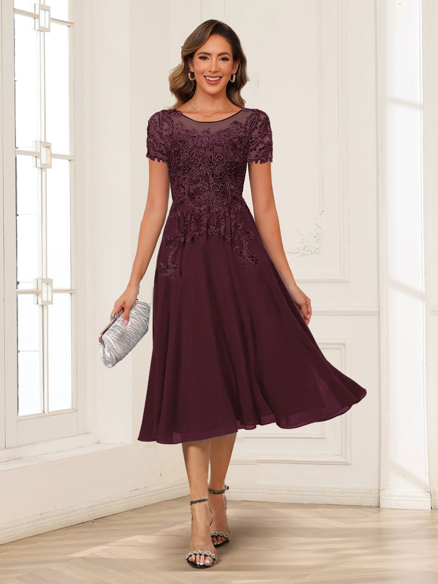Valerie burgundy front view mother of the bride dress