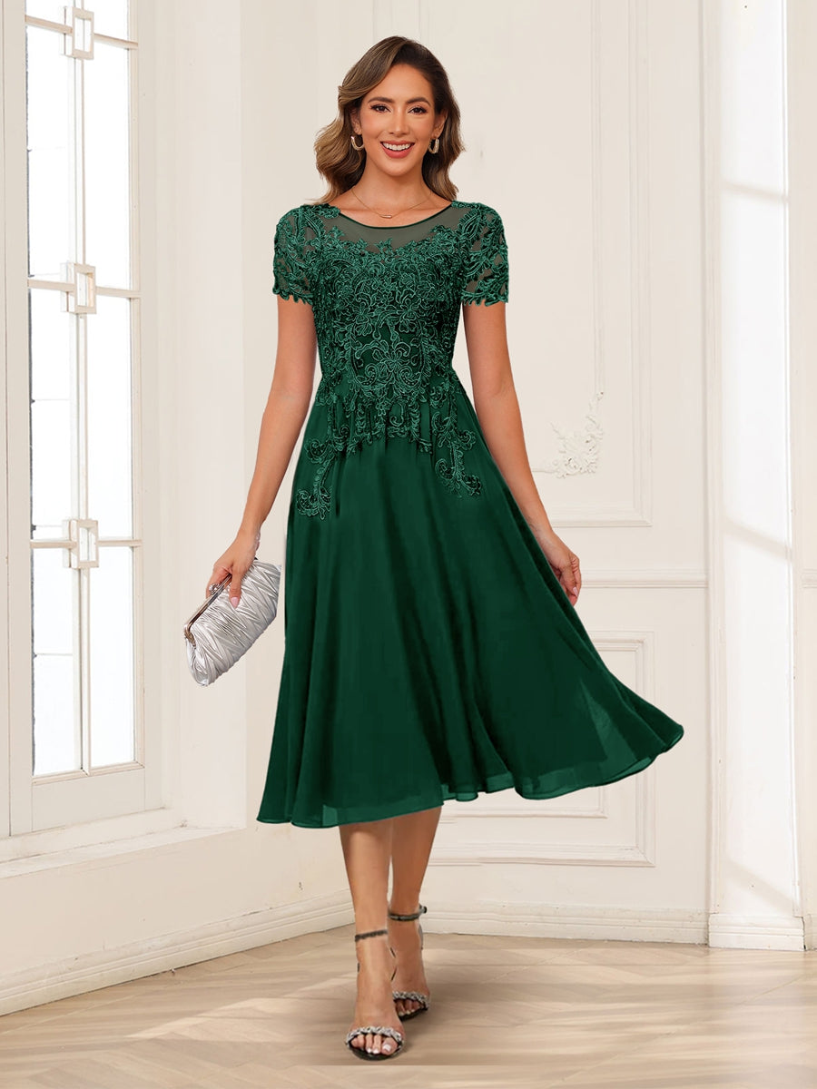 Valerie emerald front view mother of the bride dress