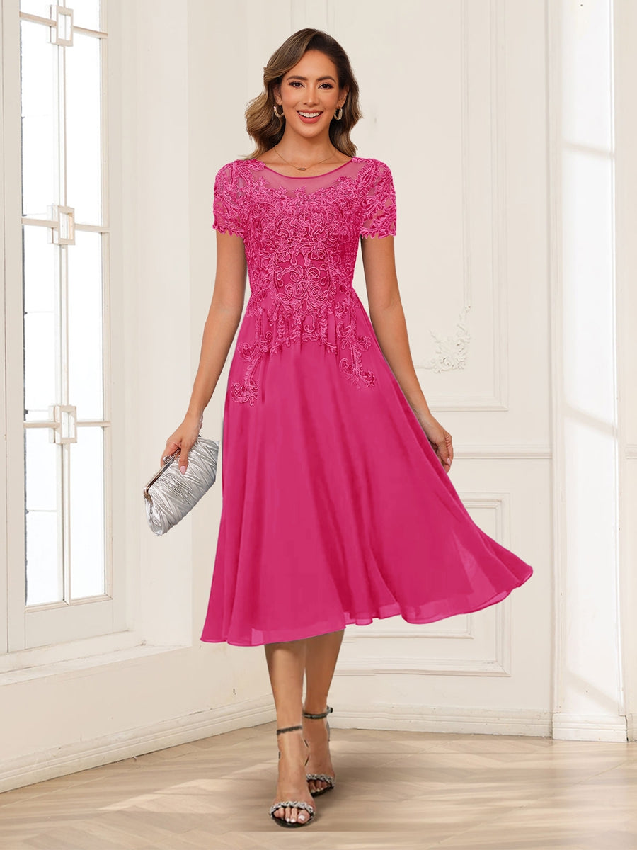 Valerie hot pink alternate front view 2 mother of the bride dress