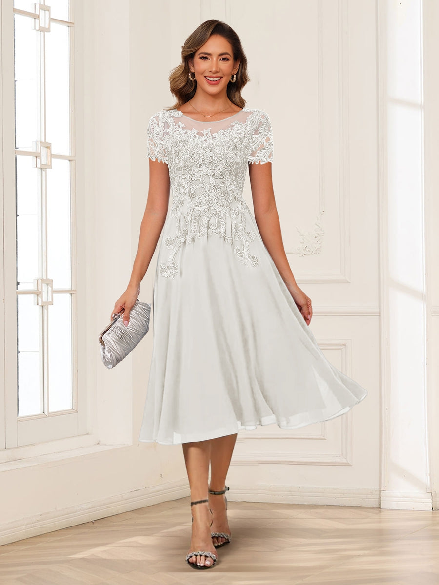 Valerie ivory front view mother of the bride dress