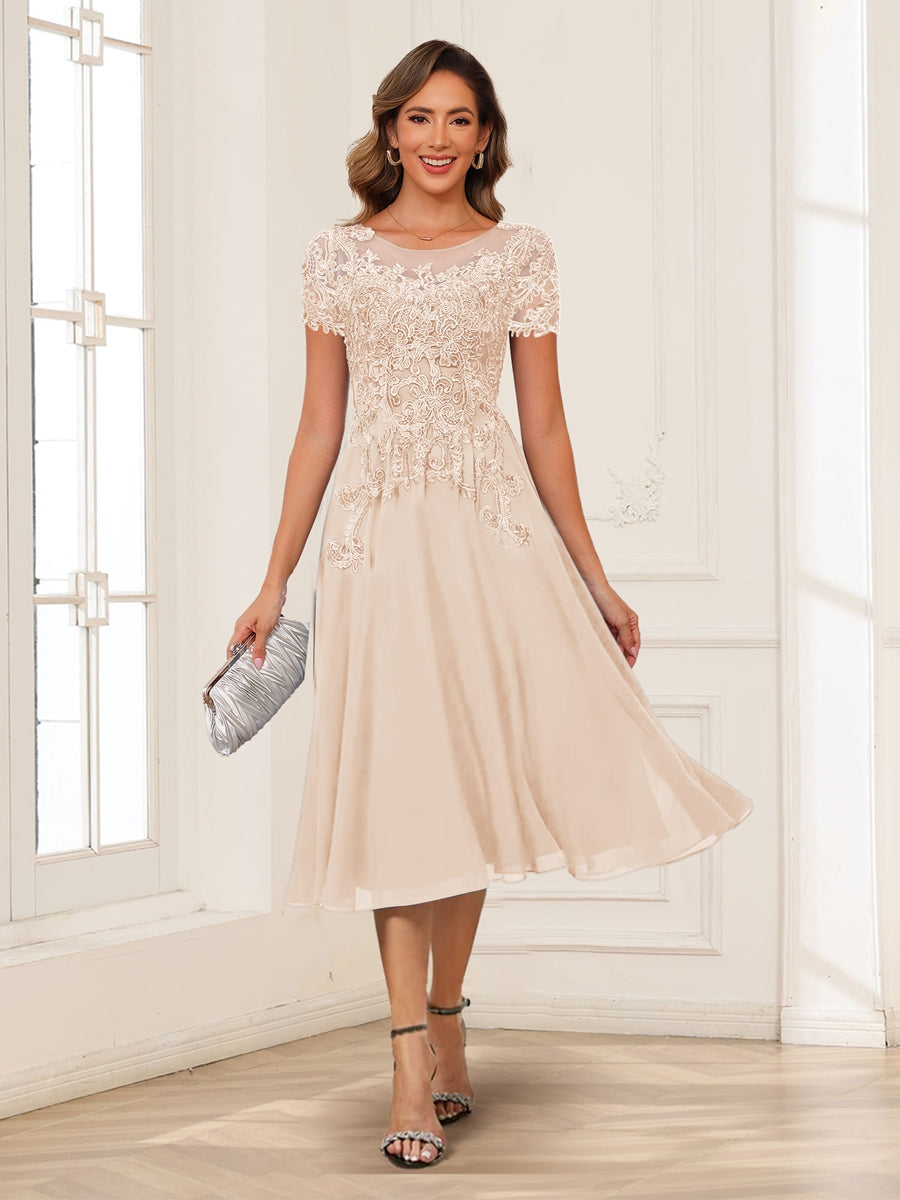 Valerie champagne alternate front view 2 mother of the bride dress