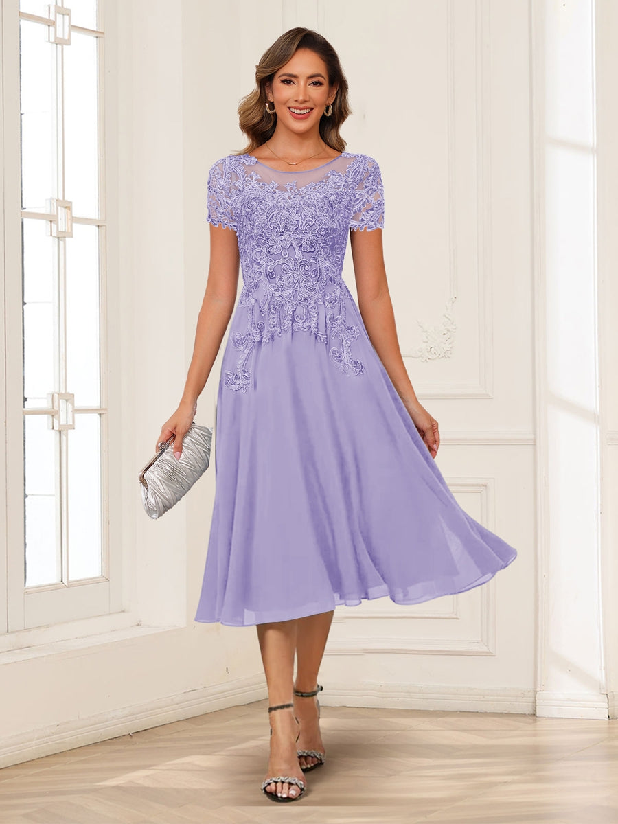 Valerie lilac front view mother of the bride dress