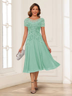Valerie mint green front view mother of the bride dress