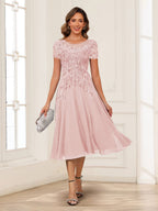 Valerie pearl pink alternate front view 2 mother of the bride dress