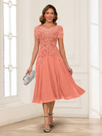 Valerie coral alternate front view 2 mother of the bride dress