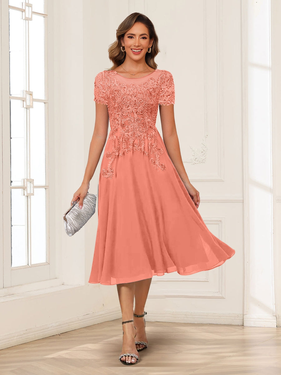 Valerie coral alternate front view 2 mother of the bride dress