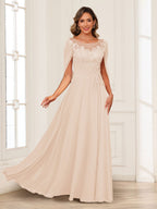 Luna June Champagne back view mother of the bride dress