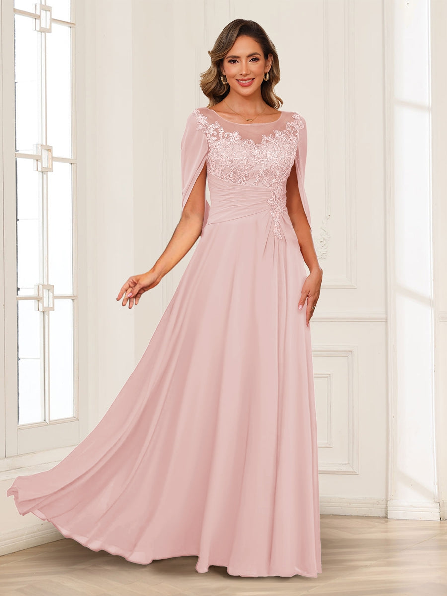 Luna June Pearl Pink back view mother of the bride dress