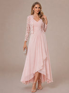 Oceane blush front view mother of the bride dress