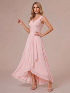 Oceane blush side view mother of the bride dress