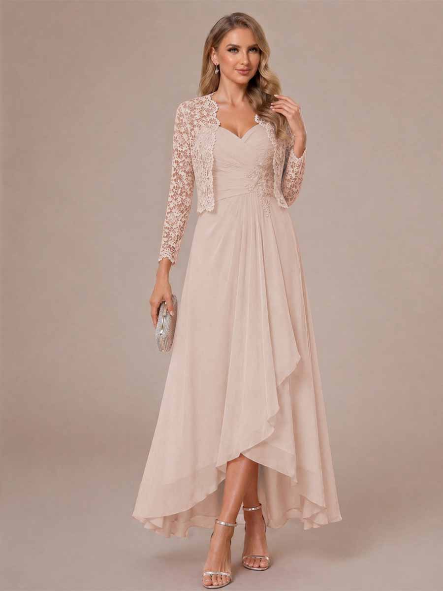 Oceane blush alternate front view 2 mother of the bride dress