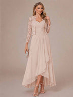 Oceane blush alternate front view 2 mother of the bride dress