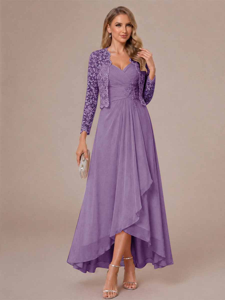 Oceane wisteria front view mother of the bride dress