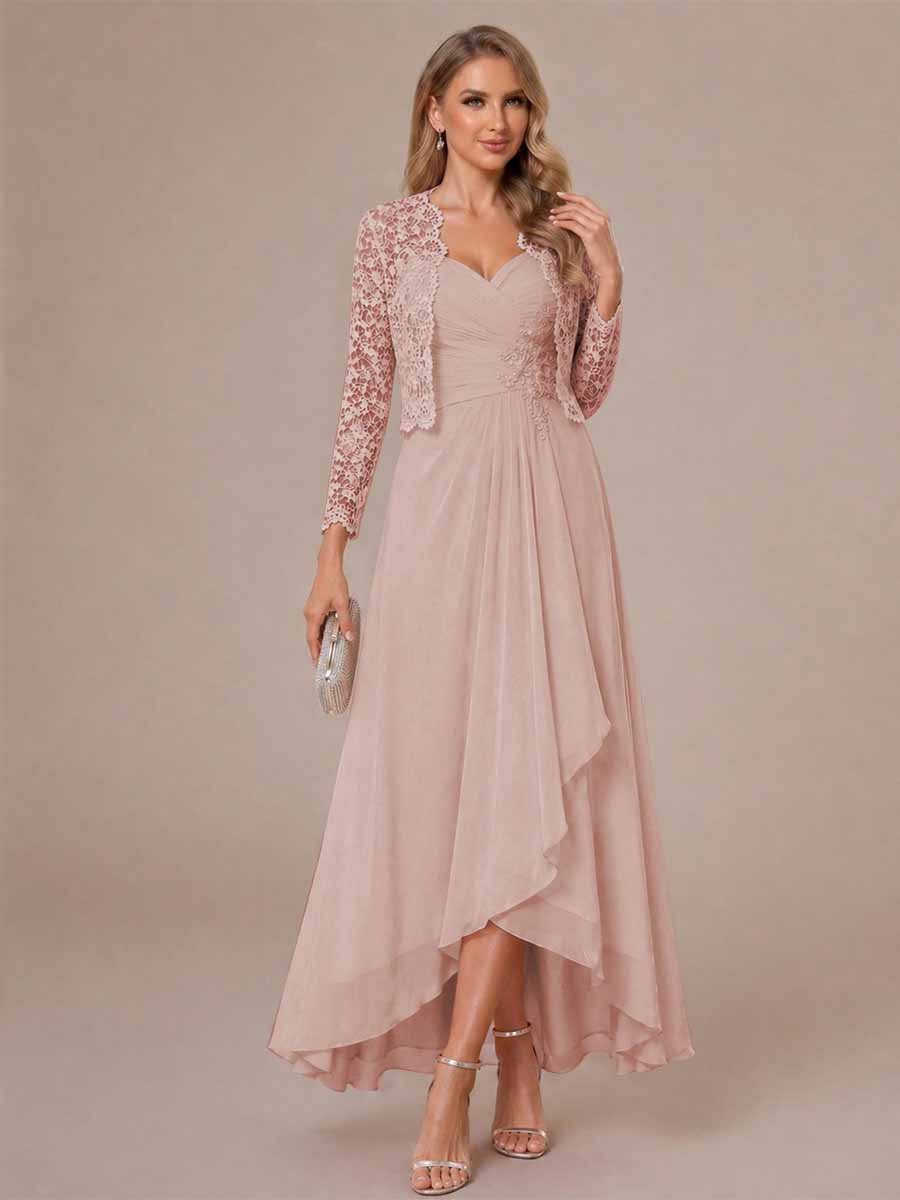 Oceane dusty rose alternate front view 2 mother of the bride dress