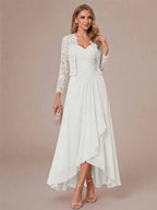 Oceane ivory front view mother of the bride dress