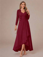 Oceane burgundy alternate front view 2 mother of the bride dress