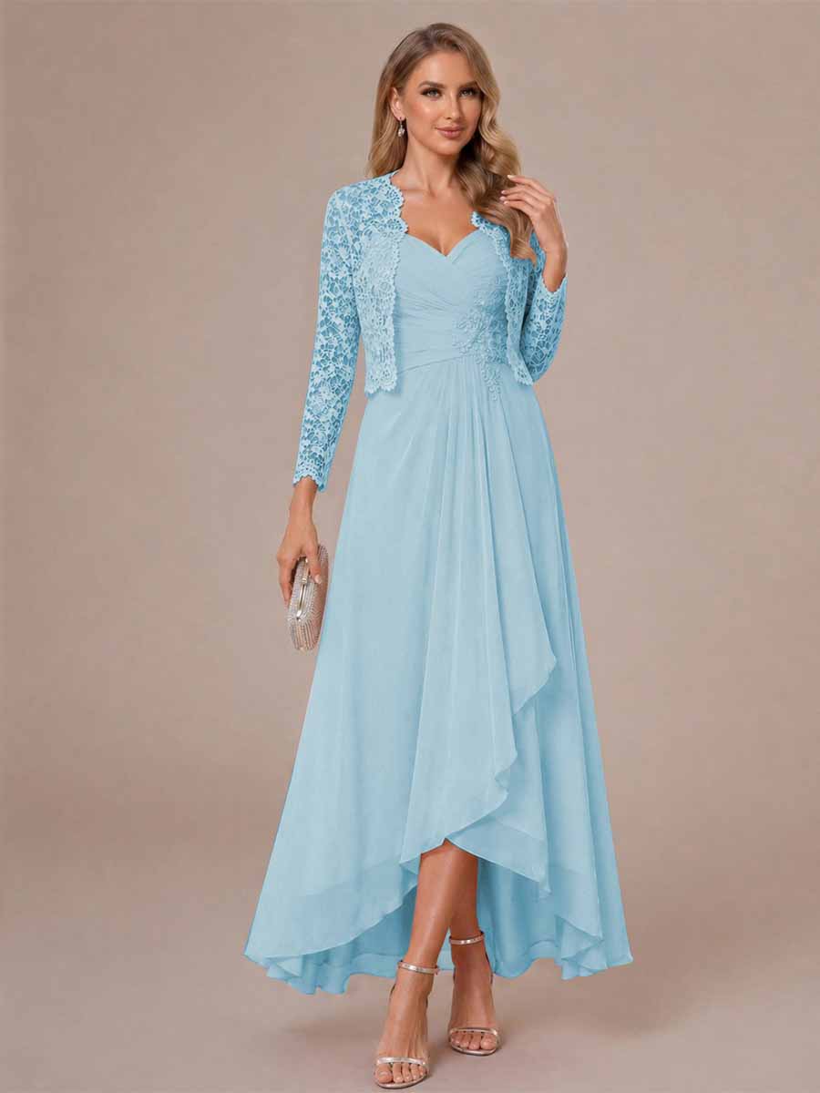 Oceane sky blue alternate front view 3 mother of the bride dress