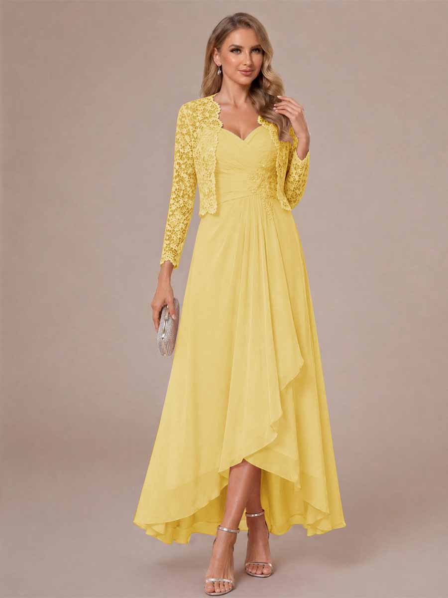 Oceane gold alternate front view 2 mother of the bride dress
