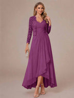 Oceane orchid front view mother of the bride dress