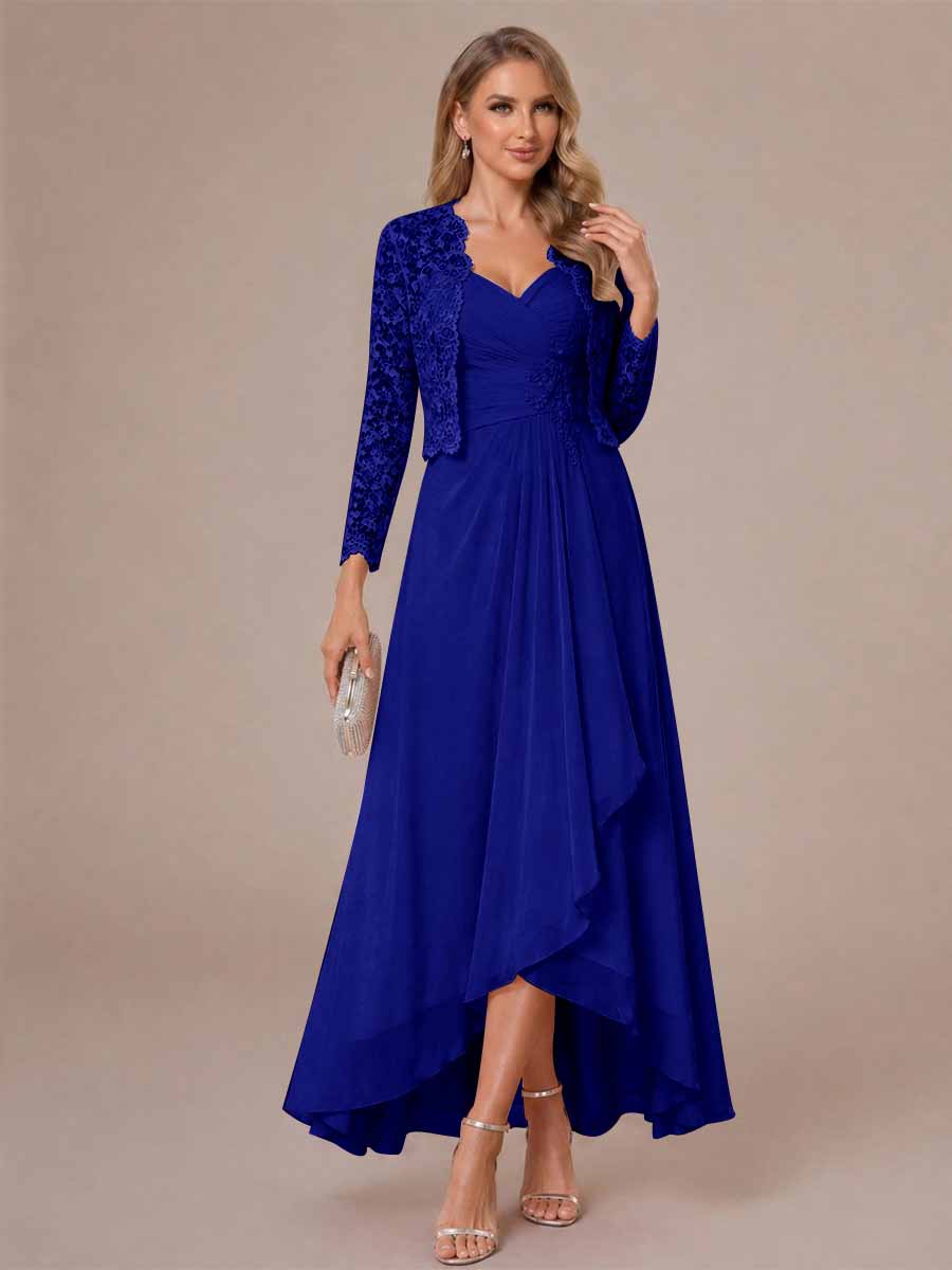 Oceane royal blue alternate front view 3 mother of the bride dress