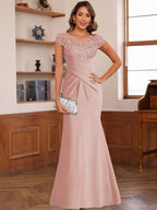 Genevieve Lark Dusty Rose back view mother of the bride dress
