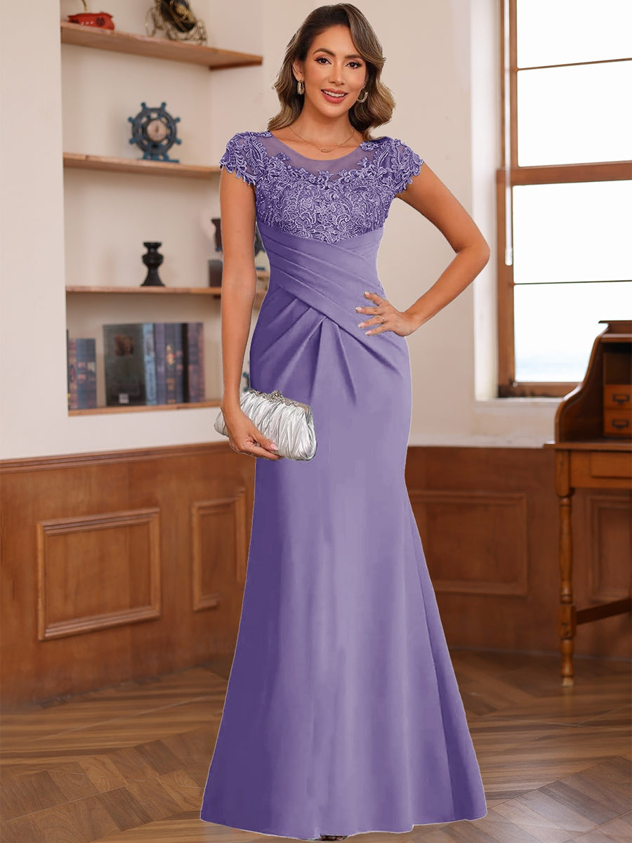 Genevieve Lark Lilac front view mother of the bride dress