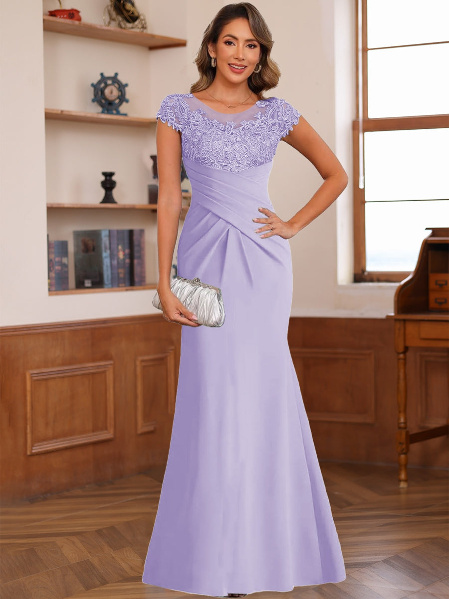 Genevieve Lark Lilac back view mother of the bride dress