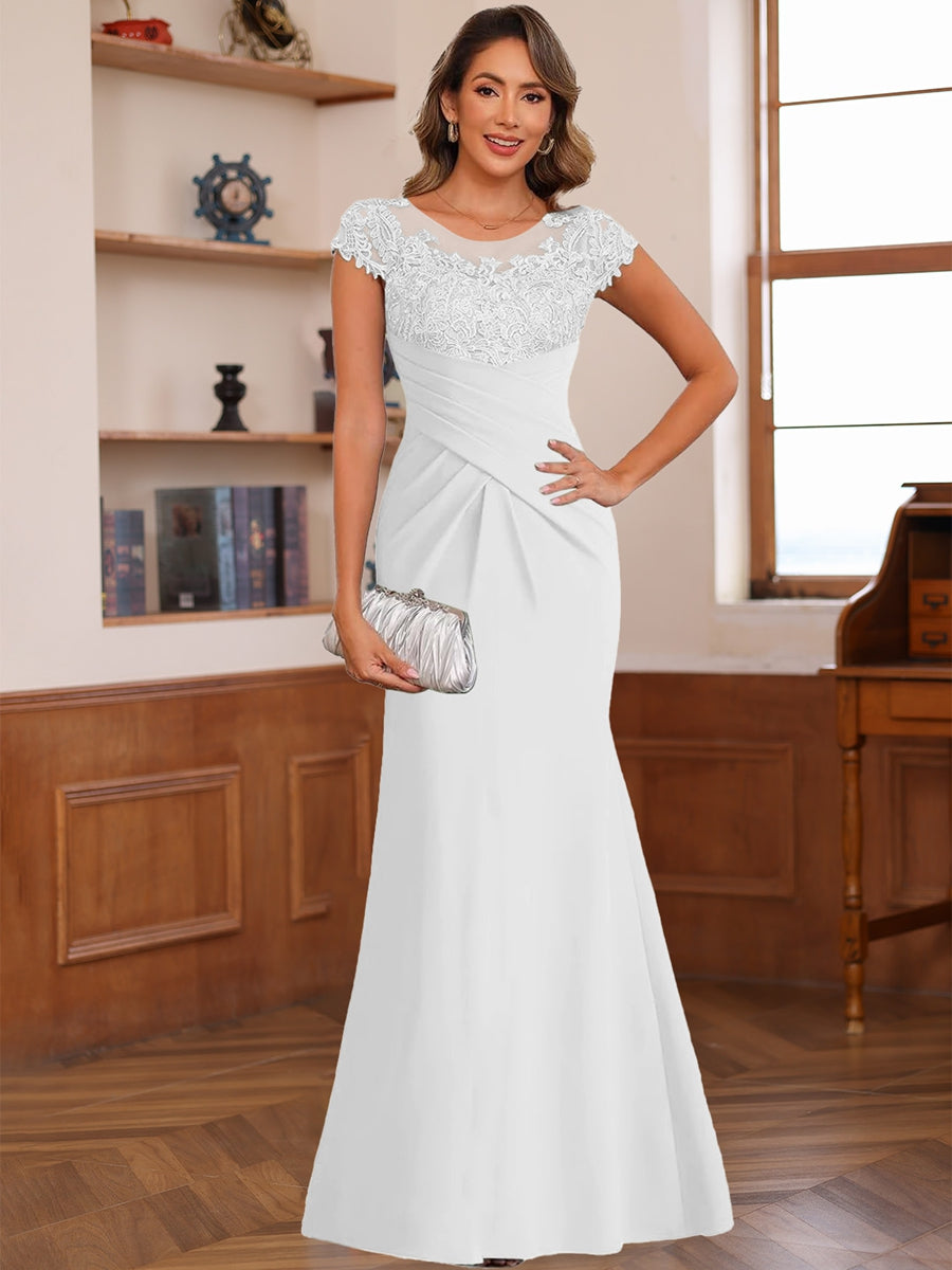 Genevieve Lark Ivory back view mother of the bride dress