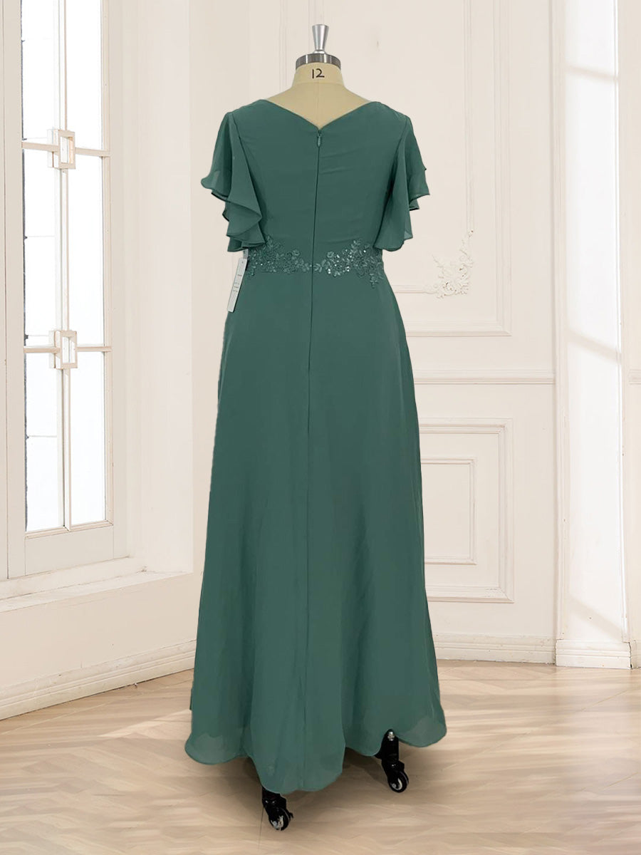 Celestine Hope Dusty Blue bodice detail mother of the bride dress