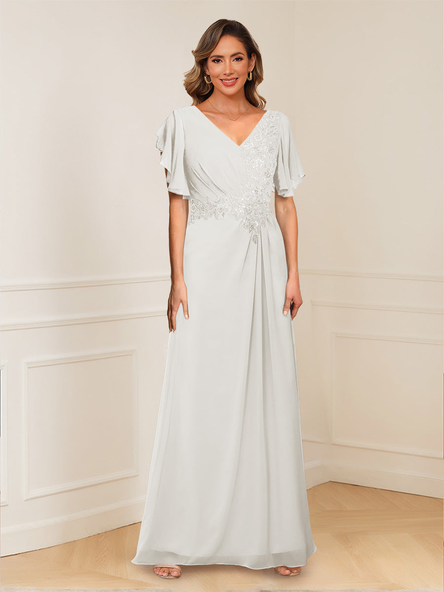 Celestine Hope Ivory front view mother of the bride dress