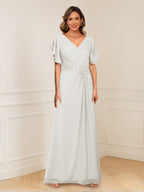 Celestine Hope Ivory front view mother of the bride dress