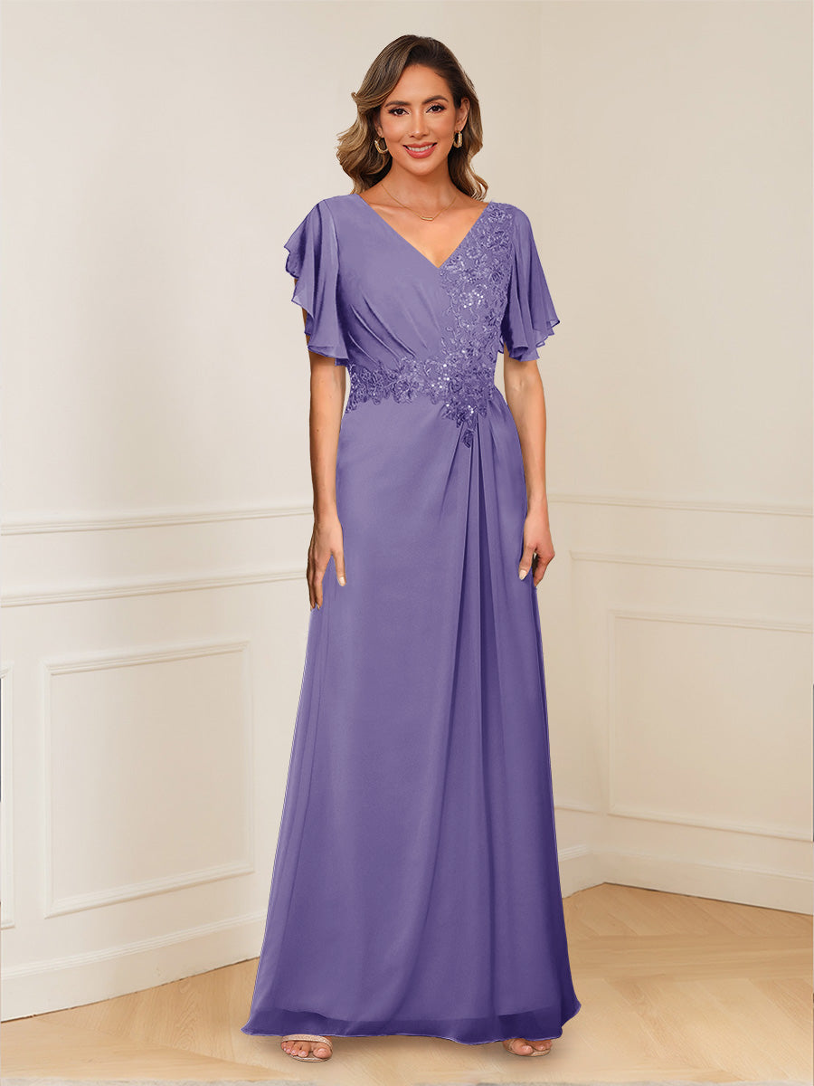 Celestine Hope Lilac front view mother of the bride dress