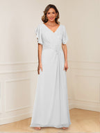 Celestine Hope Ivory back view mother of the bride dress