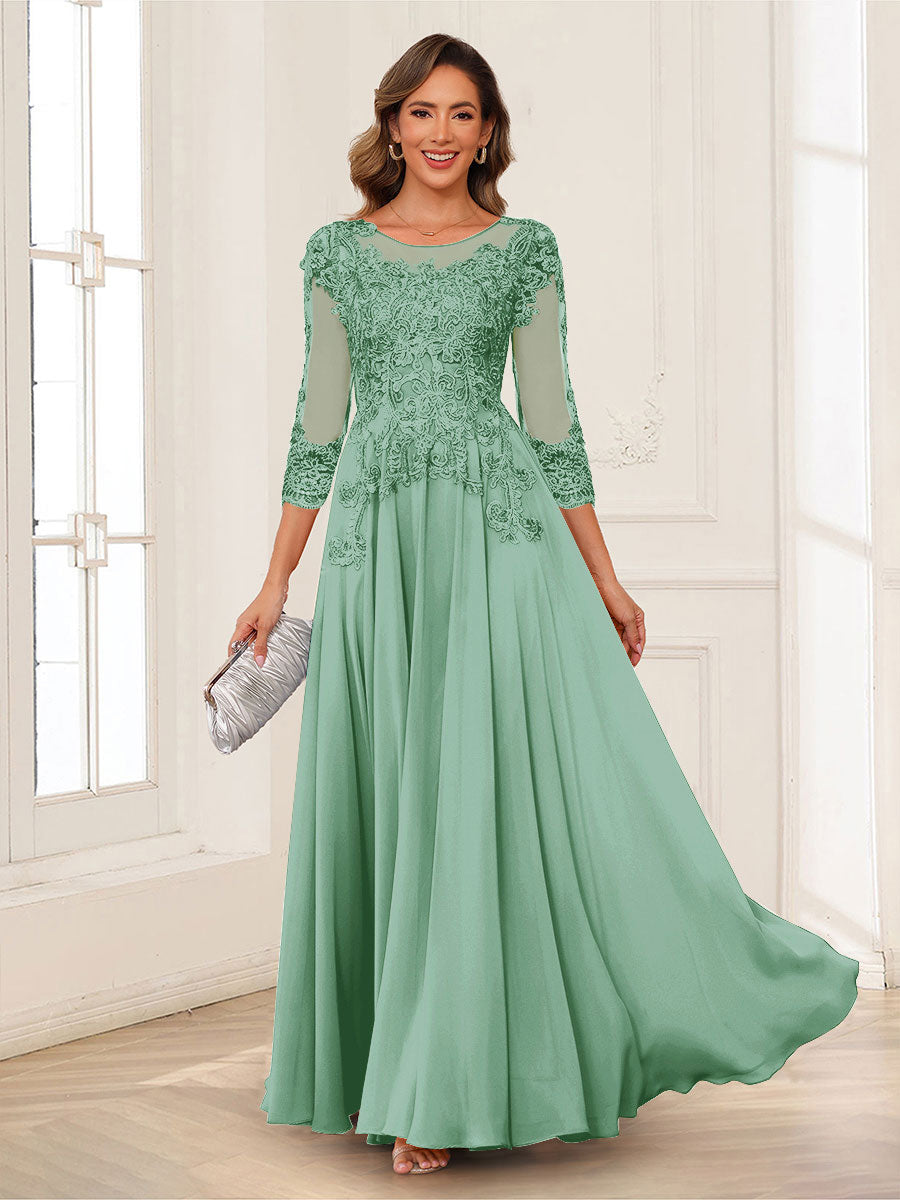 Dorothea June Eucalyptus front view mother of the bride dress