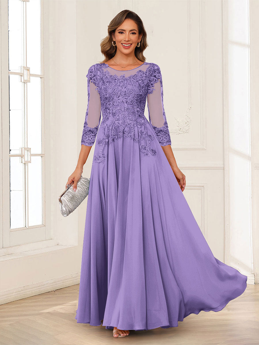 Dorothea June Lilac front view mother of the bride dress