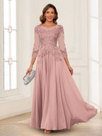 Dorothea June Mauve front view mother of the bride dress