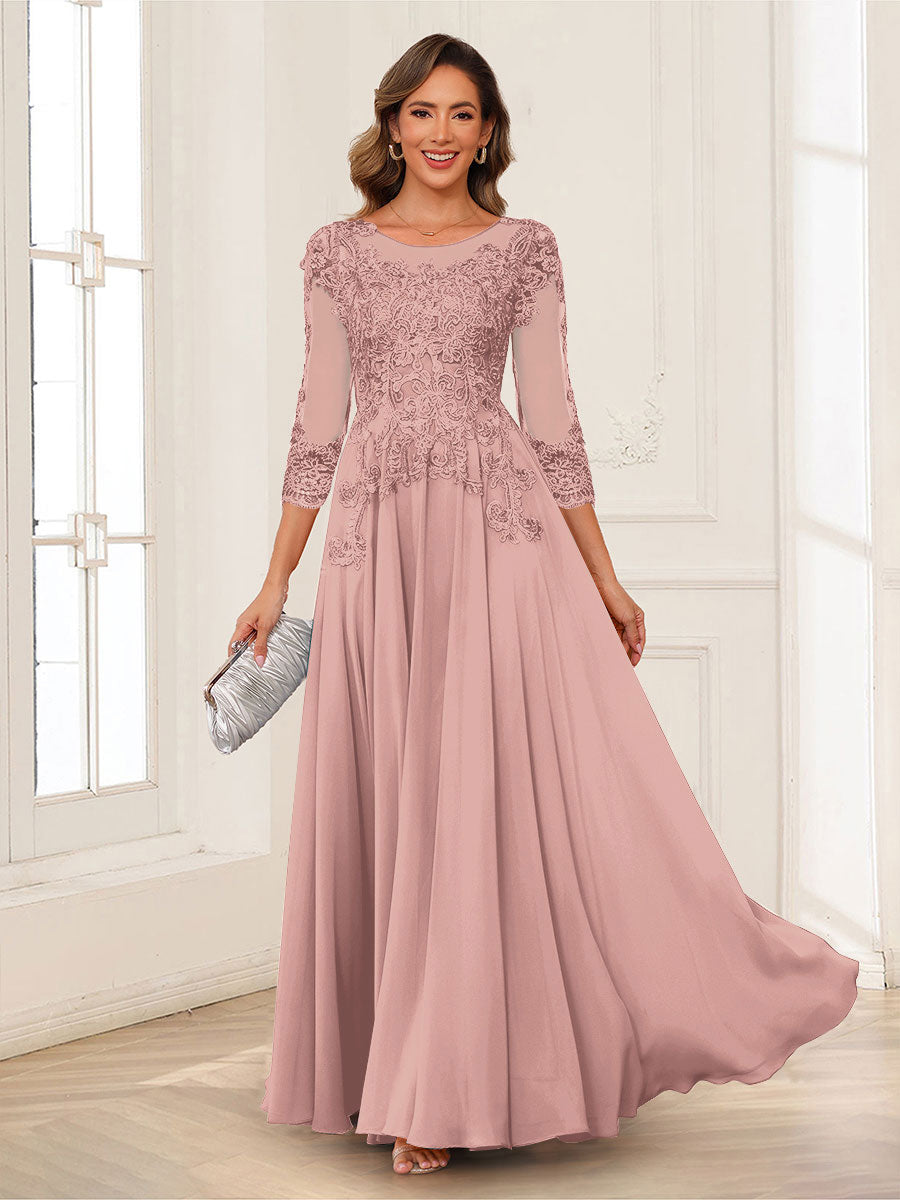 Dorothea June Mauve front view mother of the bride dress