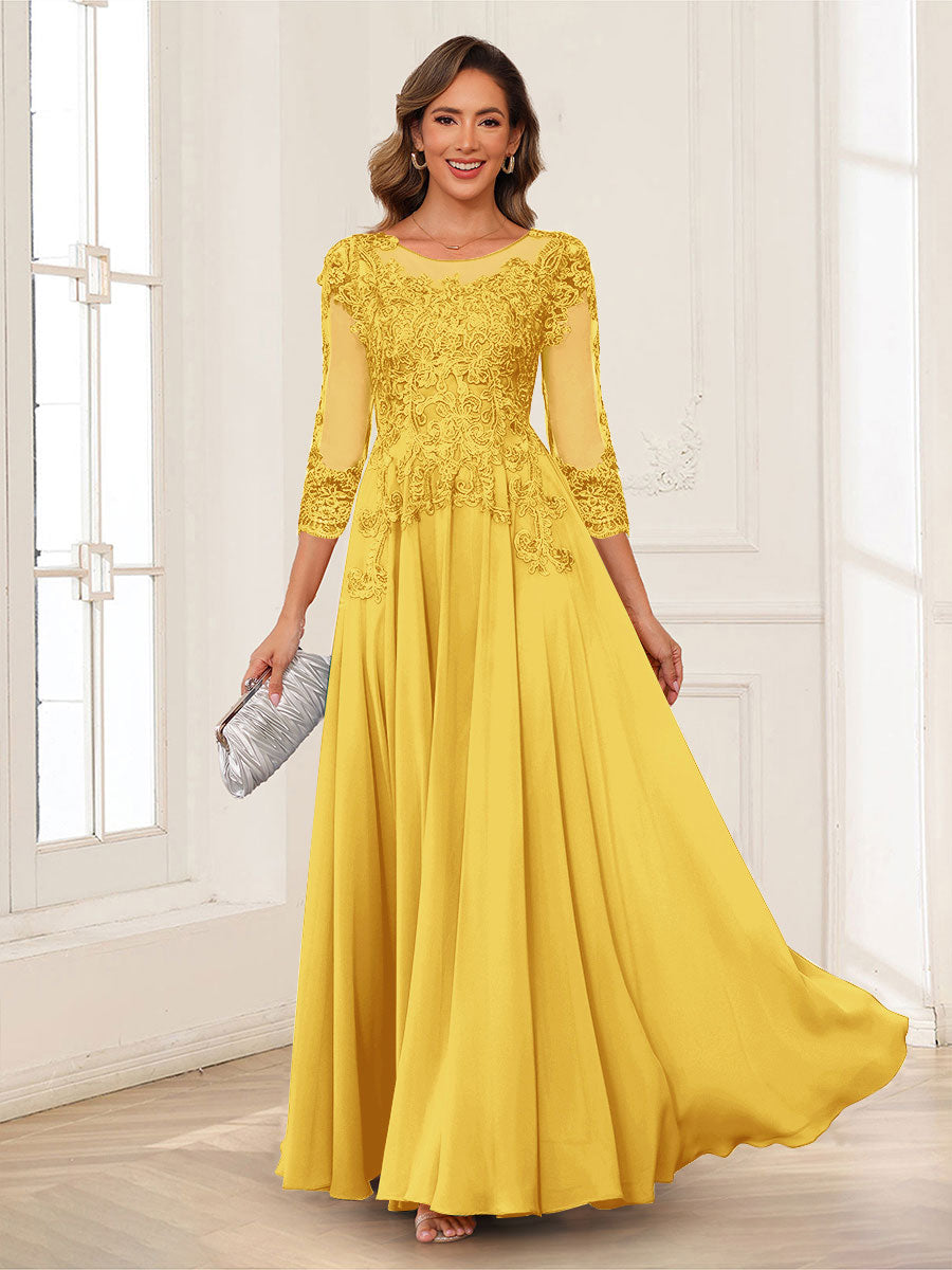 Dorothea June Gold back view mother of the bride dress