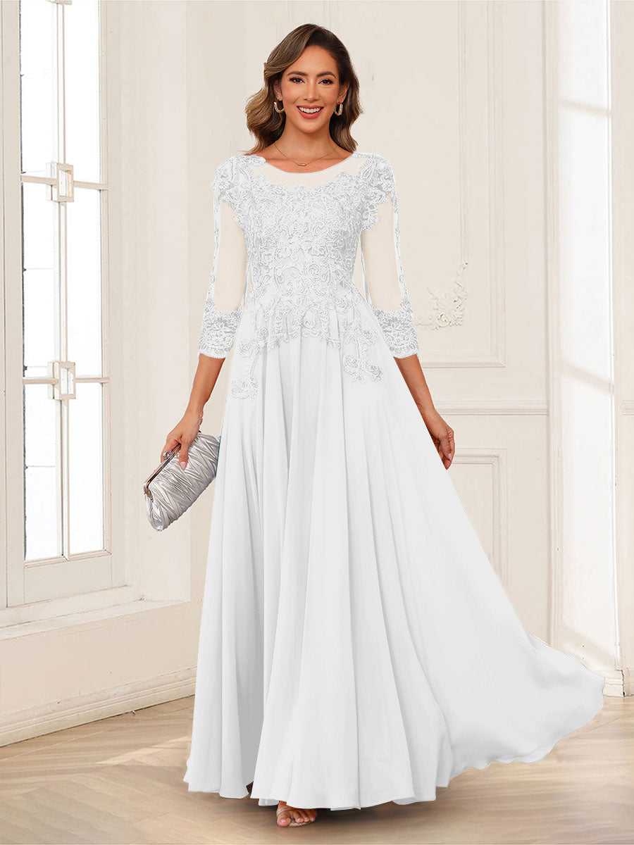 Dorothea June Ivory back view mother of the bride dress