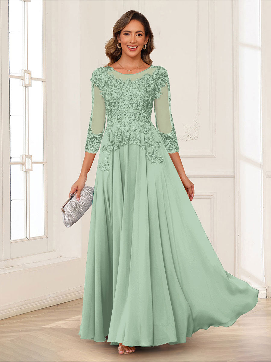 Dorothea June Sage Green back view mother of the bride dress
