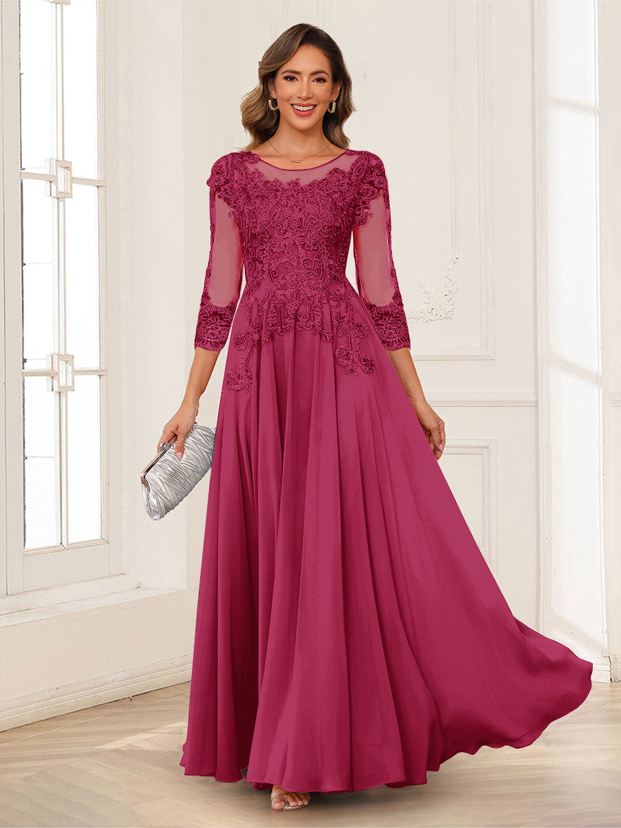Dorothea June Burgundy side view mother of the bride dress