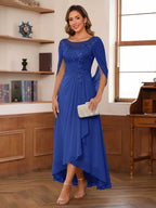 Camille royal blue alternate front view 2 mother of the bride dress