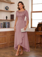 Camille mauve front view mother of the bride dress