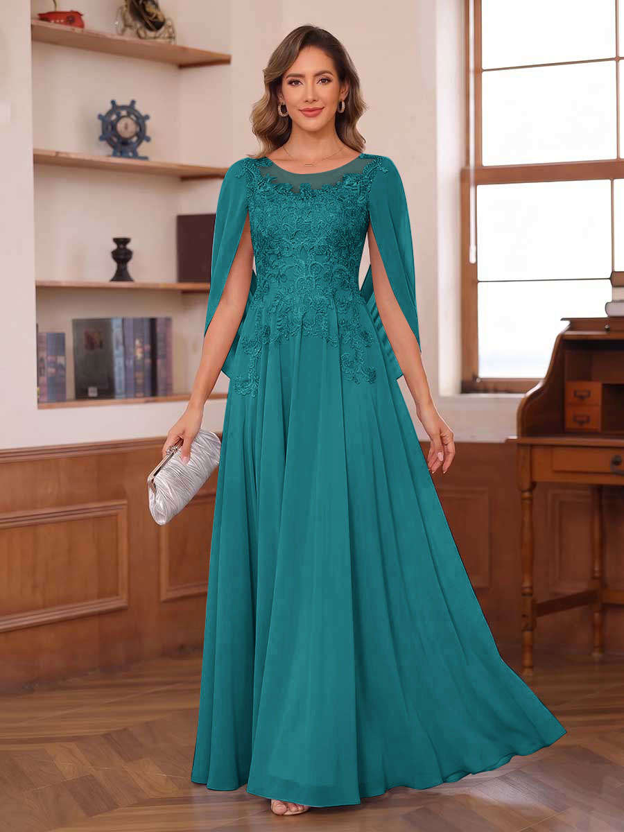 Dahlia pool blue alternate front view 4 mother of the bride dress