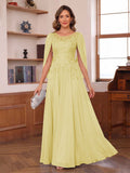 Dahlia daffodil front view mother of the bride dress