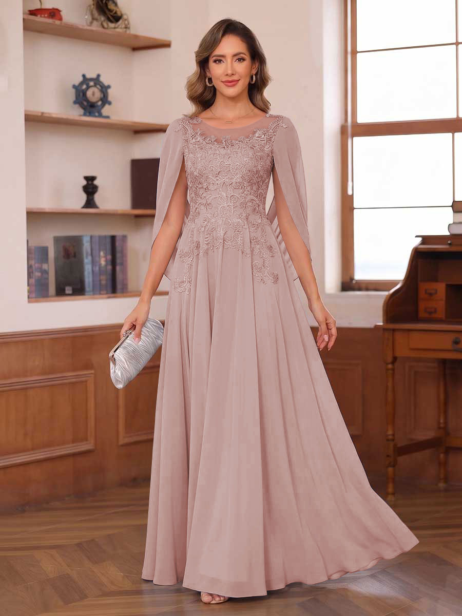 Seren Faye Dusty Rose back view mother of the bride dress