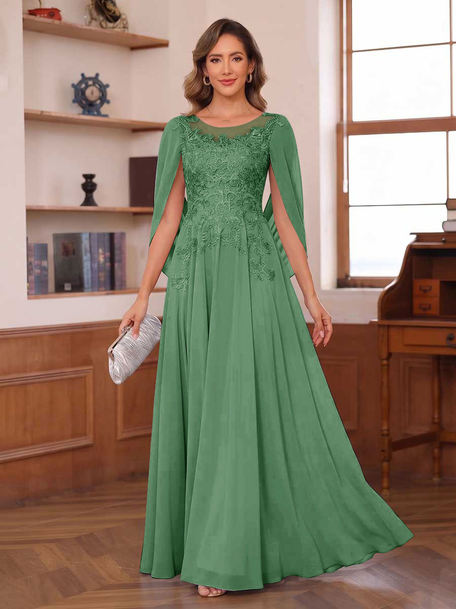 Seren Faye Eucalyptus front view mother of the bride dress